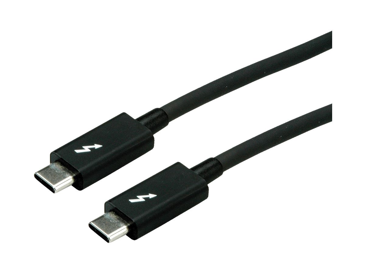 USB-Kabel ROLINE USB-C/USB-C (Thunderbolt 3/USB 3.1) 20Gbit/s 100W schwarz 2m