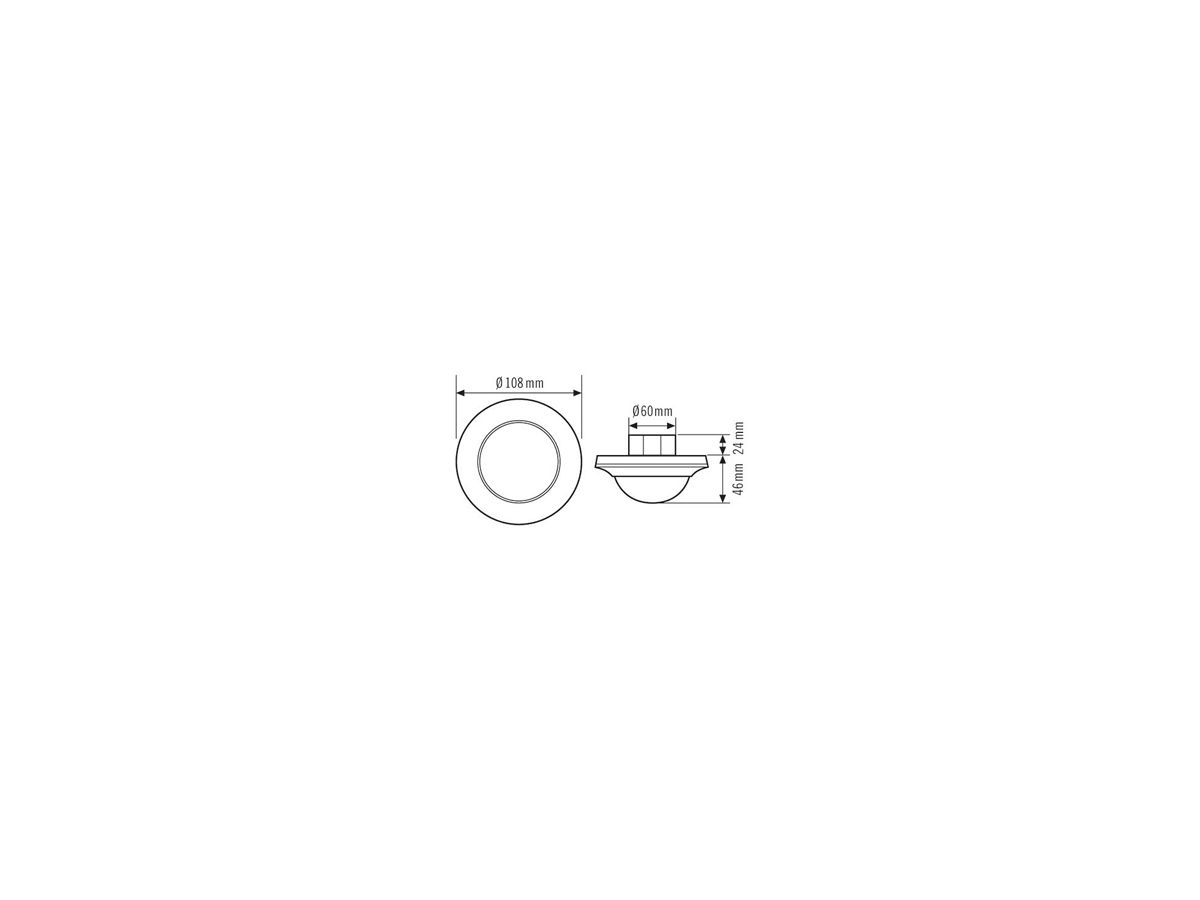 UP-Bewegungsmelder ESYLUX MD-C 360i/32 Corridor, weiss