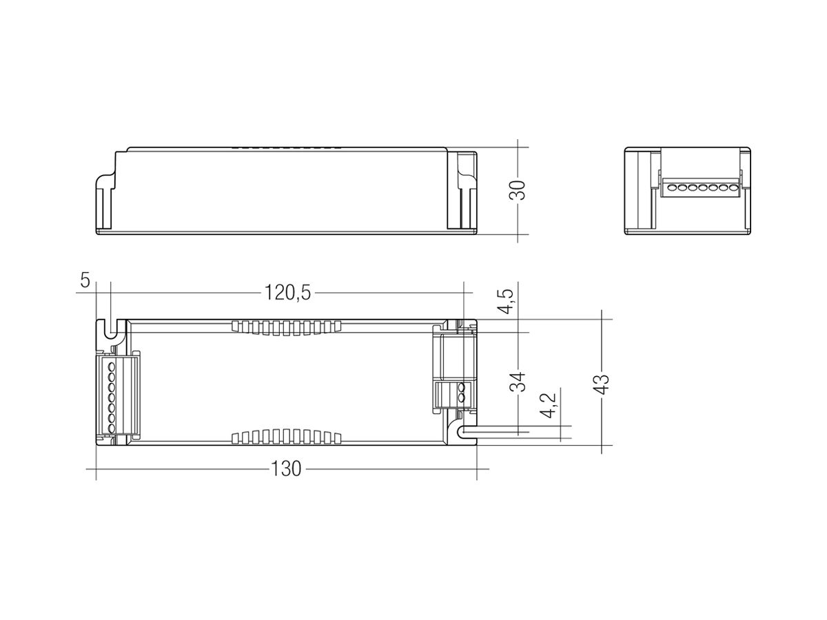 LED-Konverter basicDIM LC 10/150-400/40 bDW SC PRE2, 150…400mA, 10W, 43×30×130mm
