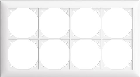 UP-Kopfzeile EDIZIOdue SNAPFIX® 2×4 horizontal 268×148mm weiss