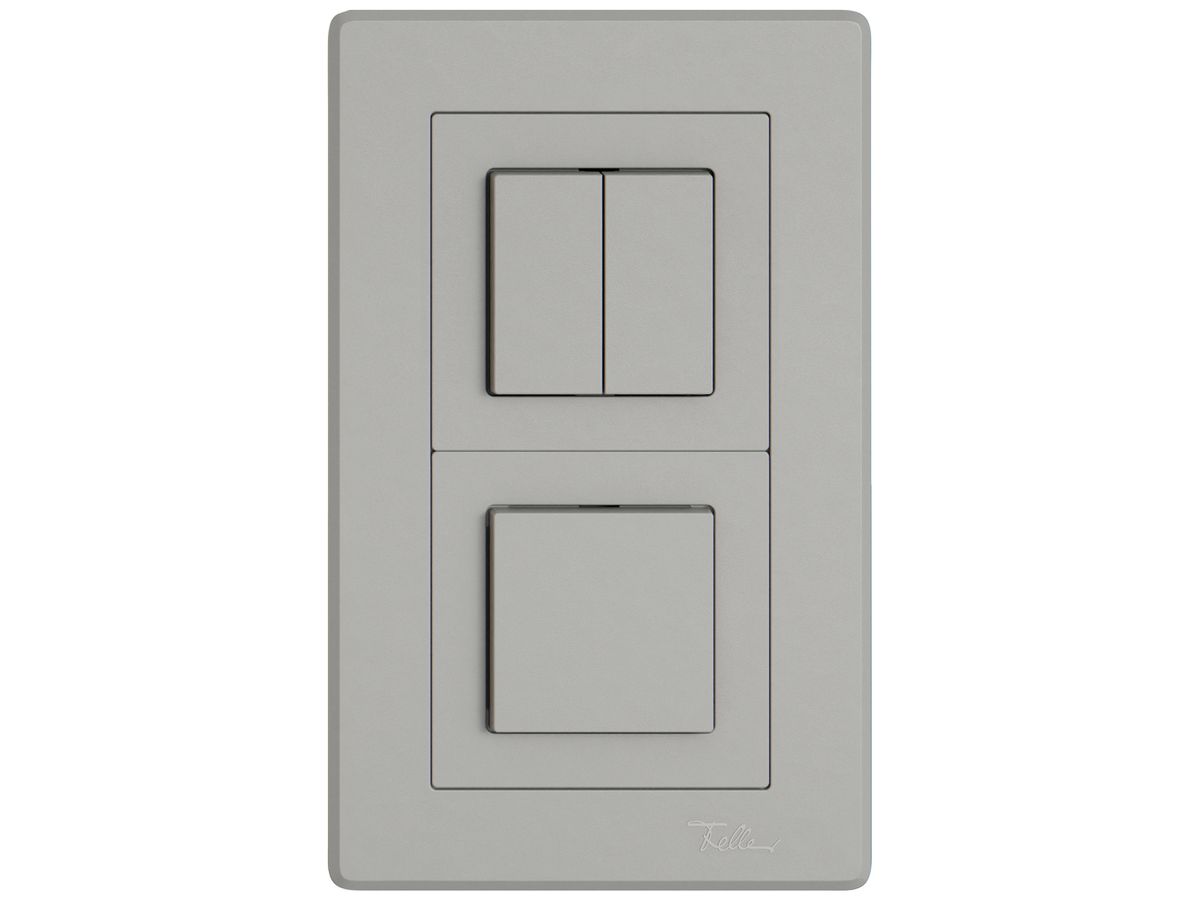 UP-Kombination EDIZIO.liv SNAPFIX® 2×1 156×96mm Sch 1/3+3/1L+Sch 3/1L hellgrau