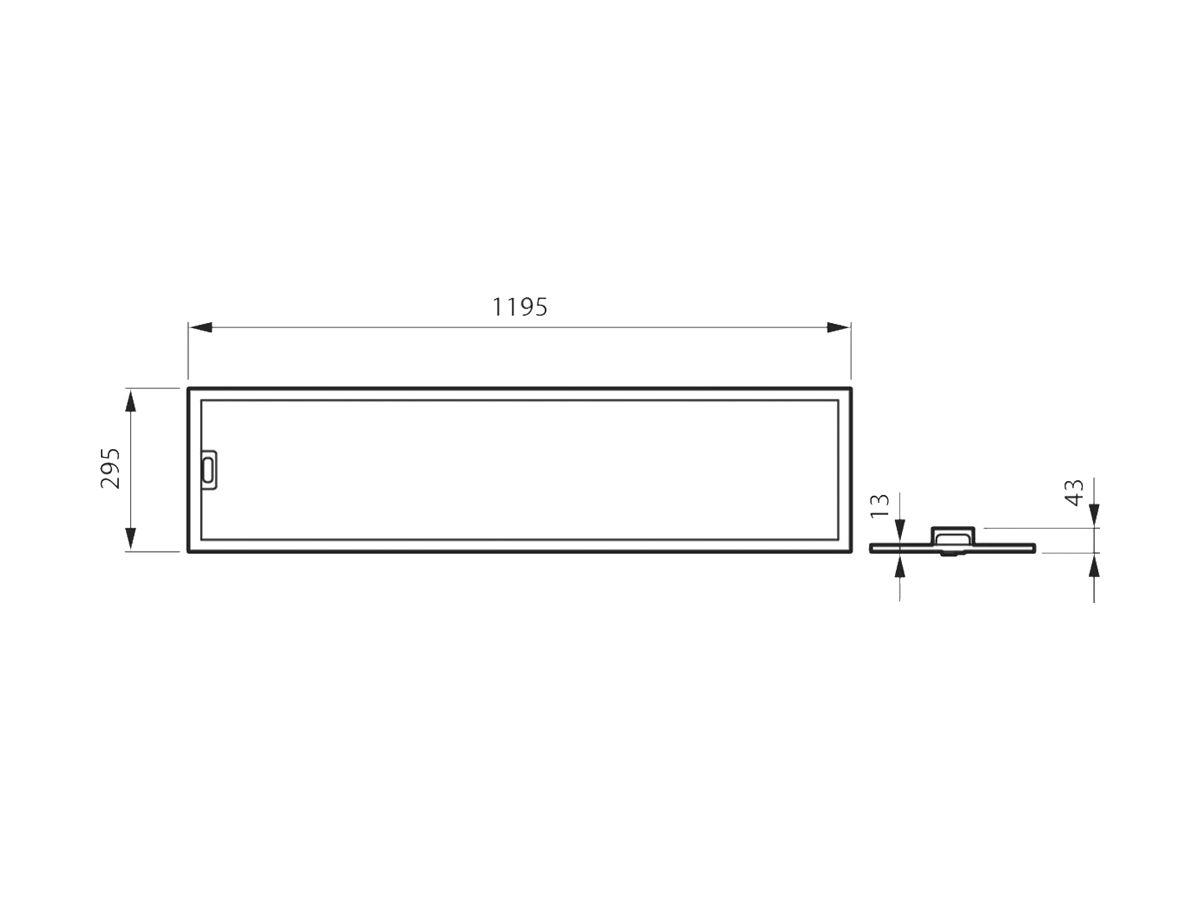 EB-LED-Deckenleuchte SlimBlend RC330V 31W 4200lm 4000K 1195×295mm weiss