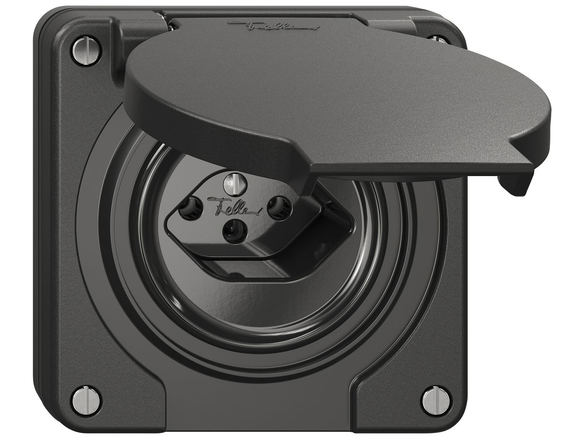 UP-Steckdose NEVO SNAPFIX® 1×T13 10A 250V 87×87×32mm IP21 sz