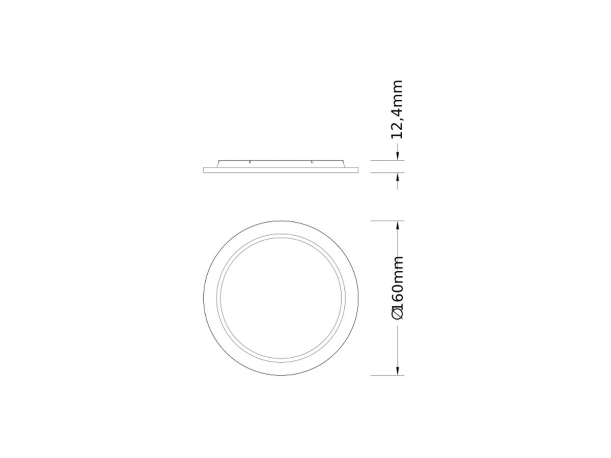 Zierring LEDVANCE COMFORT Aluminium Ø160×12.4mm schwarz