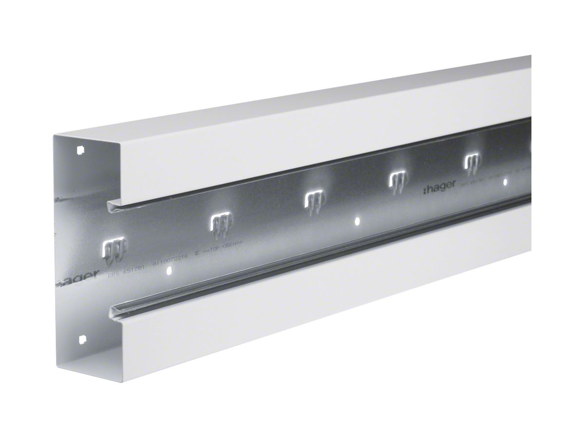 Brüstungskanal tehalit BRS 170×65×2000mm Oberteil 80 Stahl verkehrsweiss