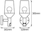 Wandleuchte LDV ENDURA CLASSIC CALICE WALL E27 Sensor Edelstahl IP44
