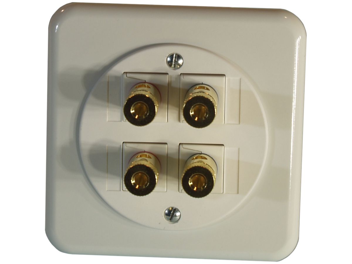 UP-Audiodose PMI 2×weiss Binding Post verg. für 2 Lautspr.