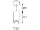 LED-Pendelleuchte SLV NUMINOS M DALI 20W 1885lm 2700K 60° Ø85×185mm weiss