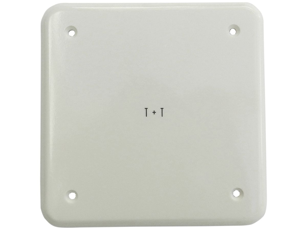 Deckplatte Gr.II weiss 4 Bef.Loch mit Gravur T+T