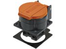 EB-Steckdose Steffen T15 IP55 10A 400V, anthrazit/Deckel orange