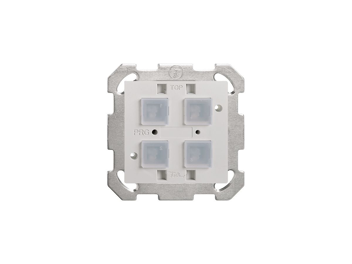 Taster KNX EDIZIOdue elegance BSM RGB, mit Temperaturfühler 4-fach