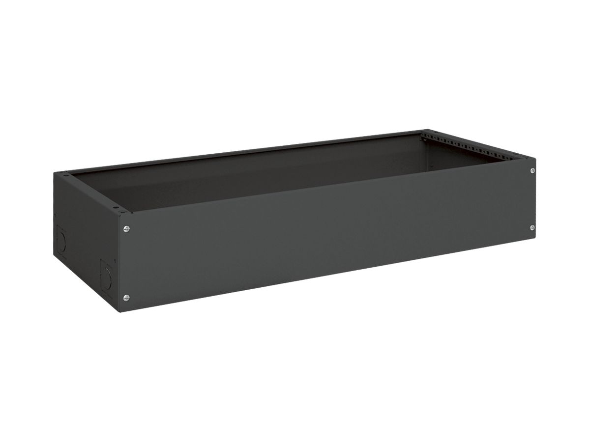Sockel Hager univers 200×1050×400mm für Schrank FR schwarz RAL 9005