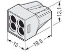 Verbindungsklemme WAGO 4P 0.75…2.5mm² Exe lichtgrau