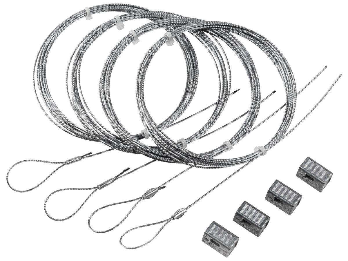 Seilabhängung-Set Sylvania KubiXx Stahl 3000mm Zink 4 Stück
