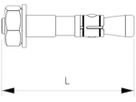 Bolzenanker Bettermann Simplex M10×60mm verzinkt