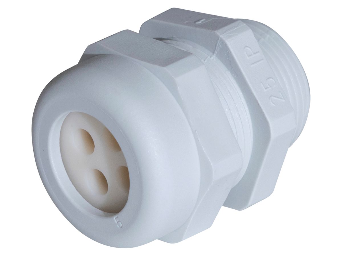 Kabelverschraubung WADI Multi, M32 für 4 Kabel Ø9…10mm 12mm PA IP68 lichtgrau