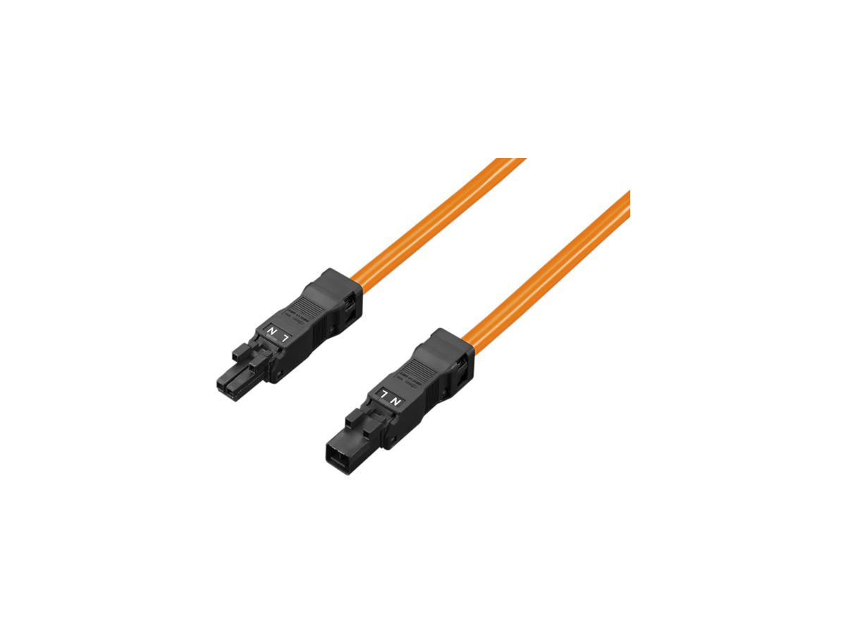 Anschlusskabel Rittal SZ 2500.450 Stecker/Buchse 2P 240V PVC orange 1m 5Stk