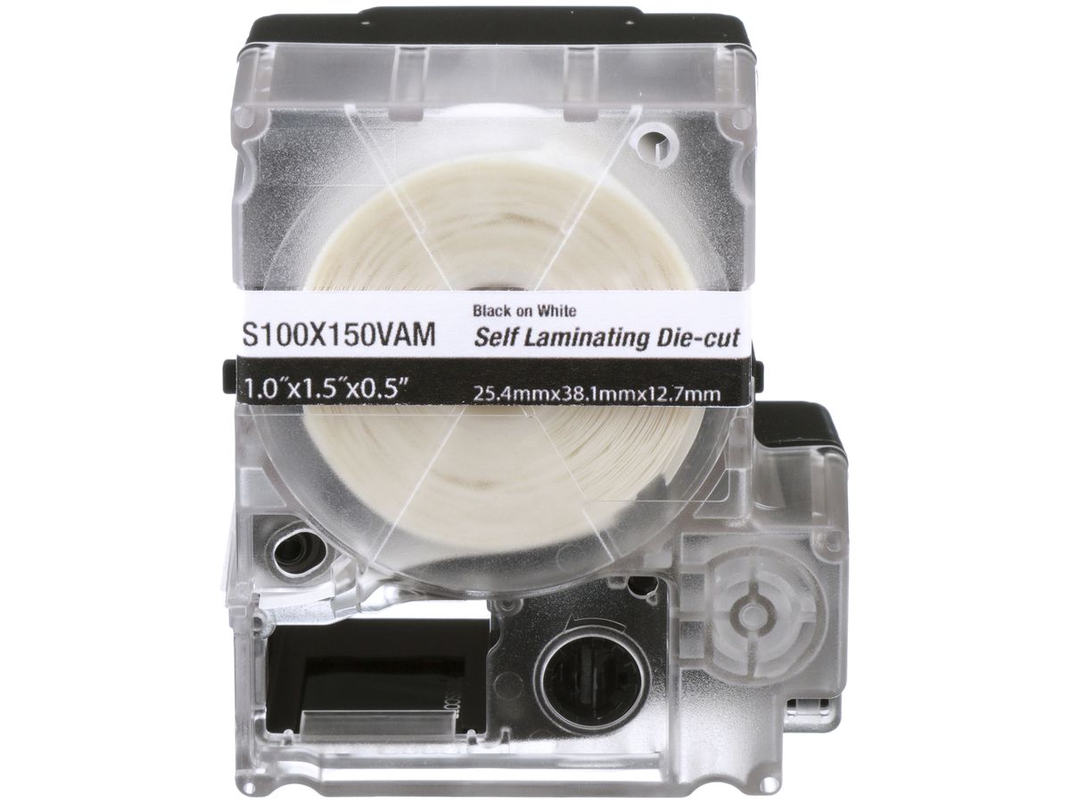 Etikettenkassette Panduit MP, selbstlaminierend, 25.4×38.1mm klar/weiss
