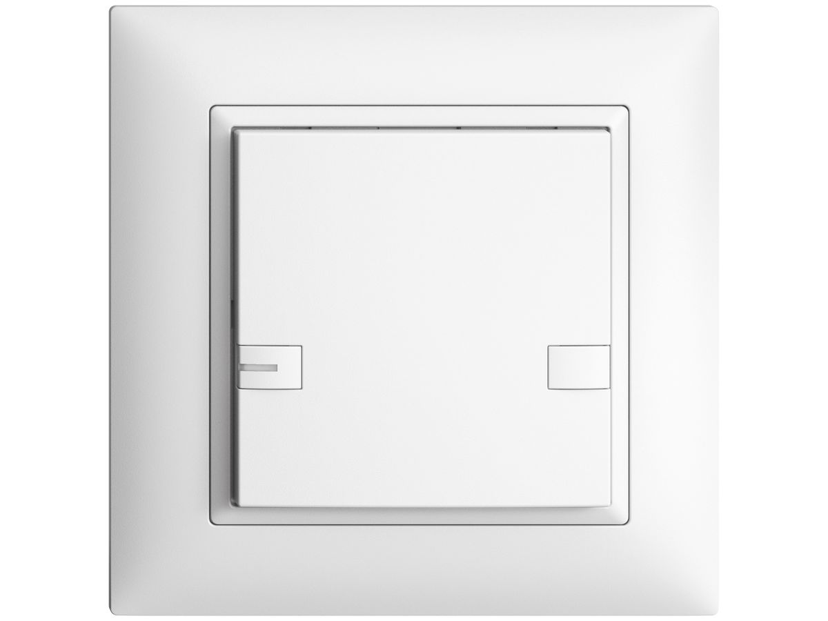 UP-Universaltaster 1×2T Steckklemme EDIZIOdue weiss, mit LED