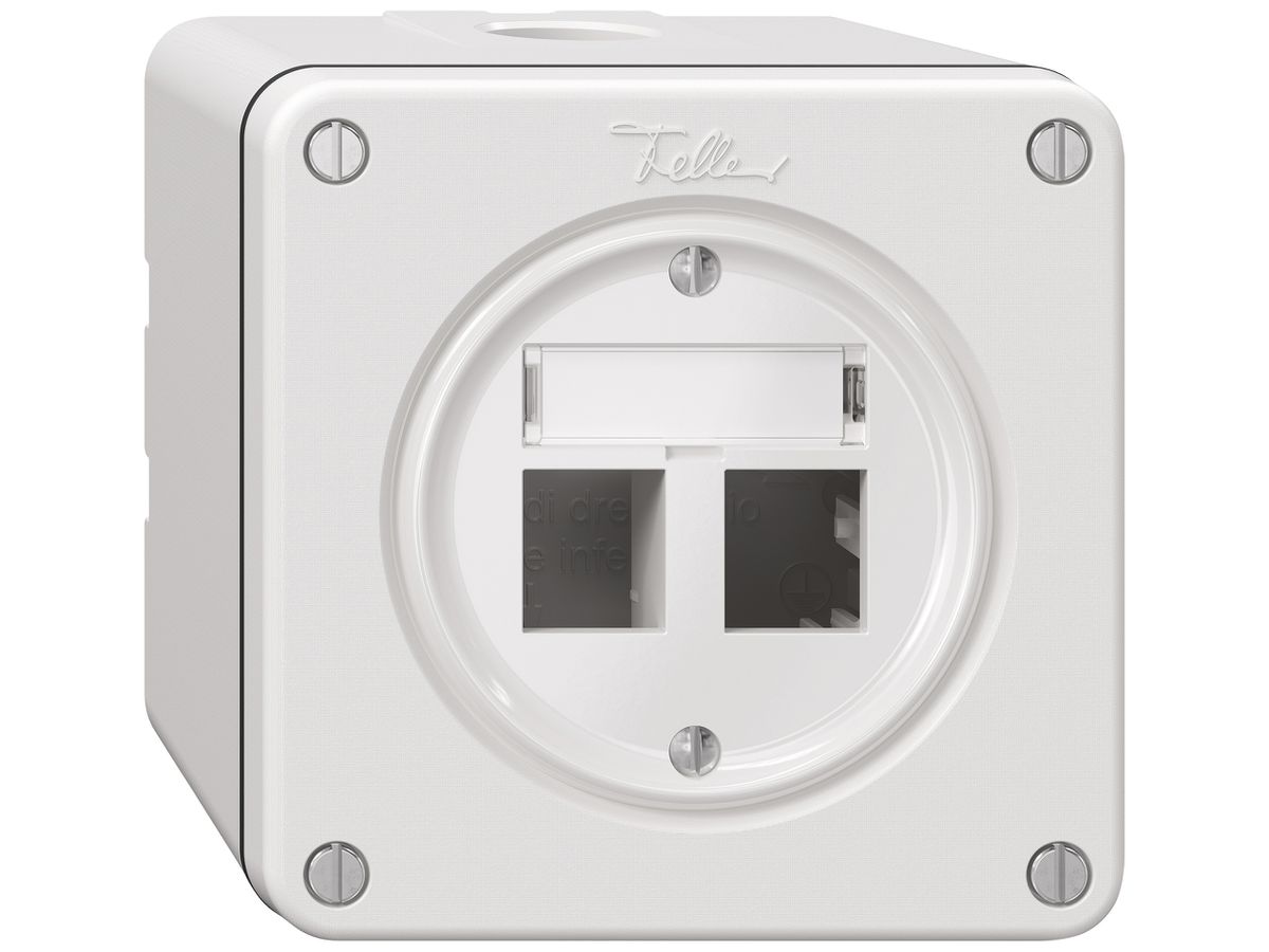 AP-Montageset NEVO freenet SNAPFIX® für 2 Buchsen 87×87mm ws