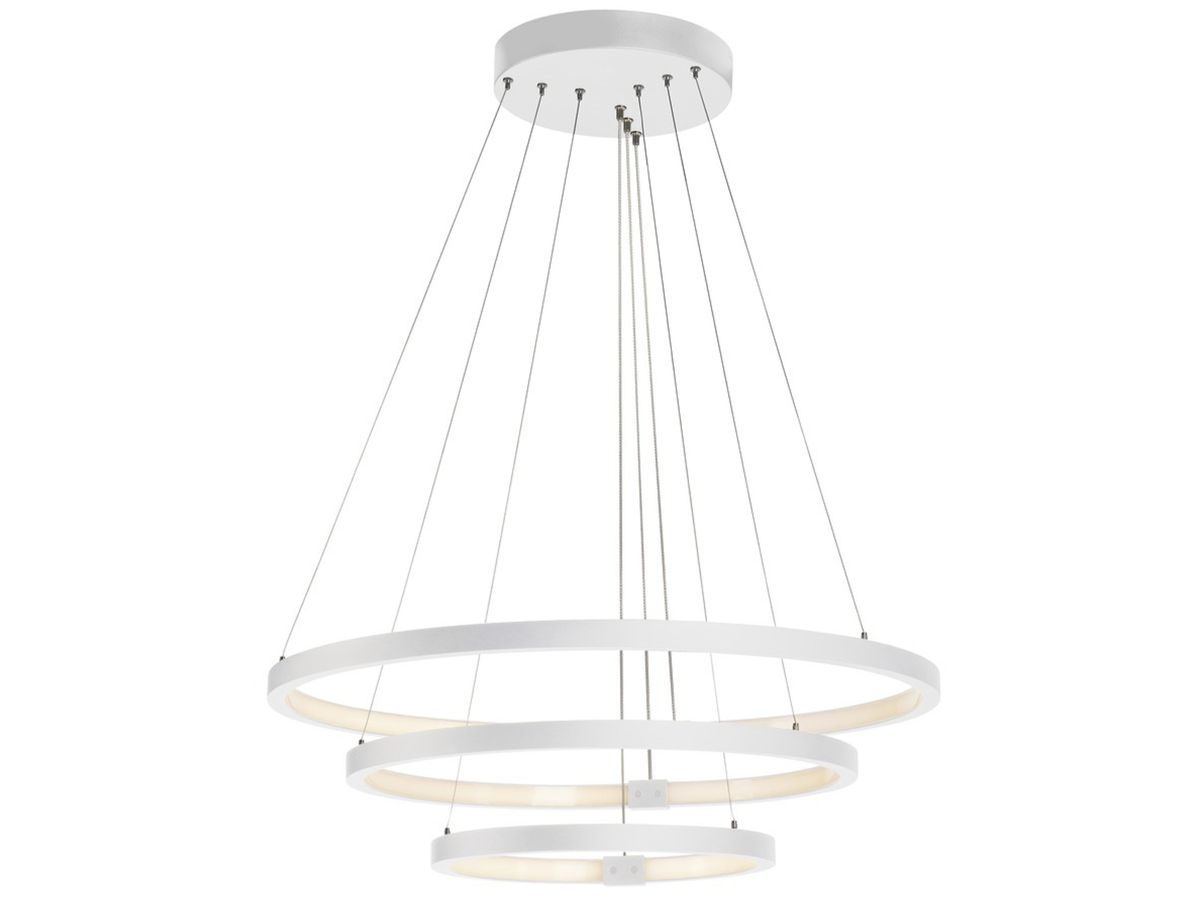 LED-Pendelleuchte SLV ONE TRIPLE DALI 65W 4200lm 3000/4000K Ø800×30mm weiss