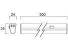 LED-Lichtleiste Sylvania SYLPIPE Schalter 4W 500lm 3000K 300mm weiss