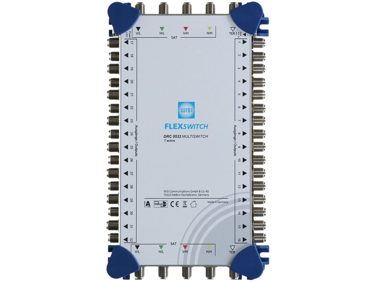 Multischalter WISI FLEXSWITCH 5/32, Kaskade, terrestrisch aktiv