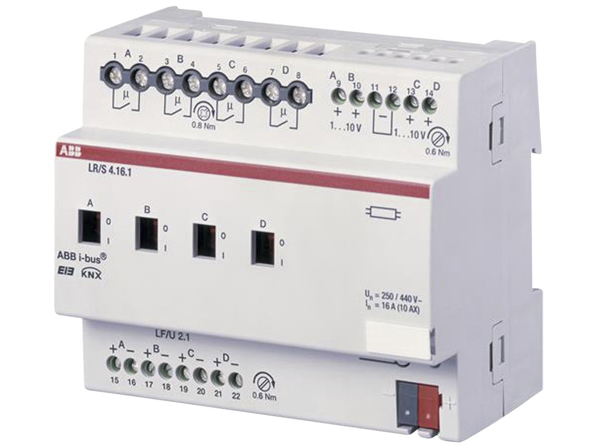 Dimmer KNX 4×1…10V REG-K ABB LR/S 4.16.1