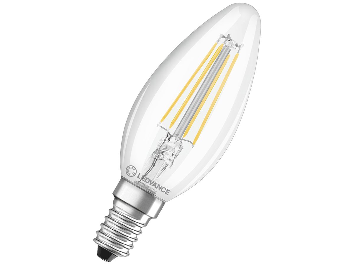 LED-Lampe LEDVANCE CLAS B E14 4W 470lm 2700K Ø35×100mm B10.5 klar