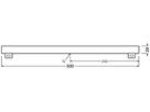 LED-Linienlampe LEDinestra 40 DIM S14s 4.9W 827 470lm 500mm opal