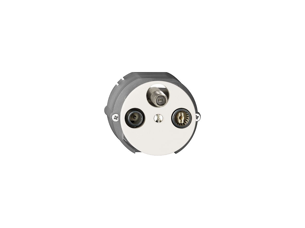 Stichdose SAT/TV/R DB53 weiss FH mit SAT-F-Anschluss