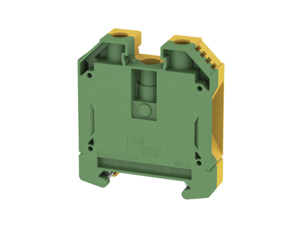 Schutzleiter-Reihenklemme Weidmüller WPE /IKSC Schraubanschluss 35mm² grün-gelb