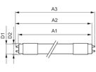 LED-Röhre Philips MAS LEDtube G13 220…240V 17.6W 3700lm 840 1500mm 160°