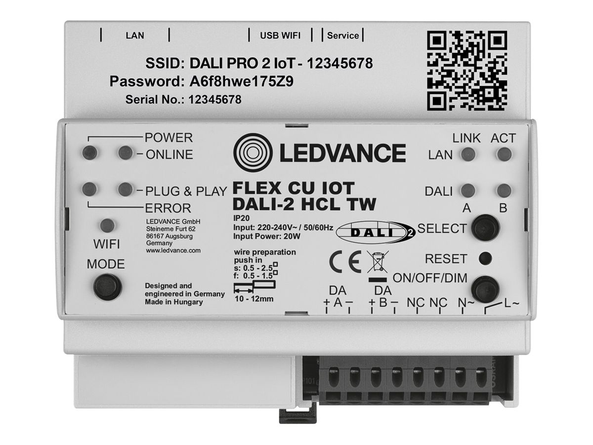 Steuergerät LEDVANCE HCL TW IP20 220…240V DALI 91×106×62mm