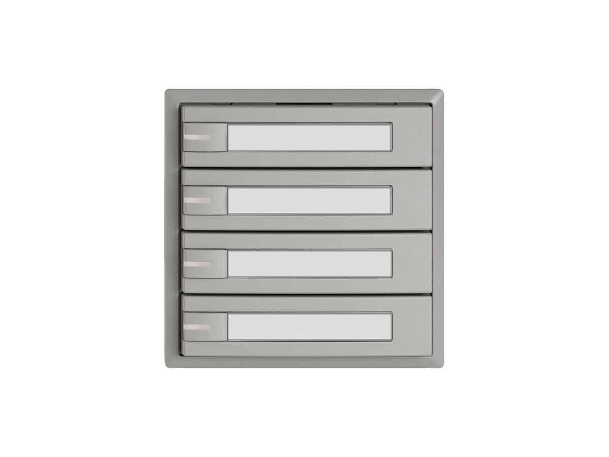 KNX-Taster RGB EDIZIO.liv SNAPFIX® Temperaturfüh.RGB-LED Pap.4×T 1-Tbed.hgu