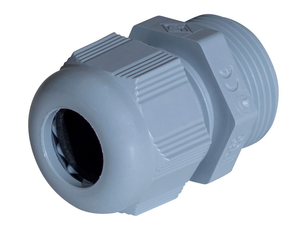 Kabelverschraubung PLICA-TEC, M16 für Kabel Ø2…7mm 10mm PA IP68 dunkelgrau
