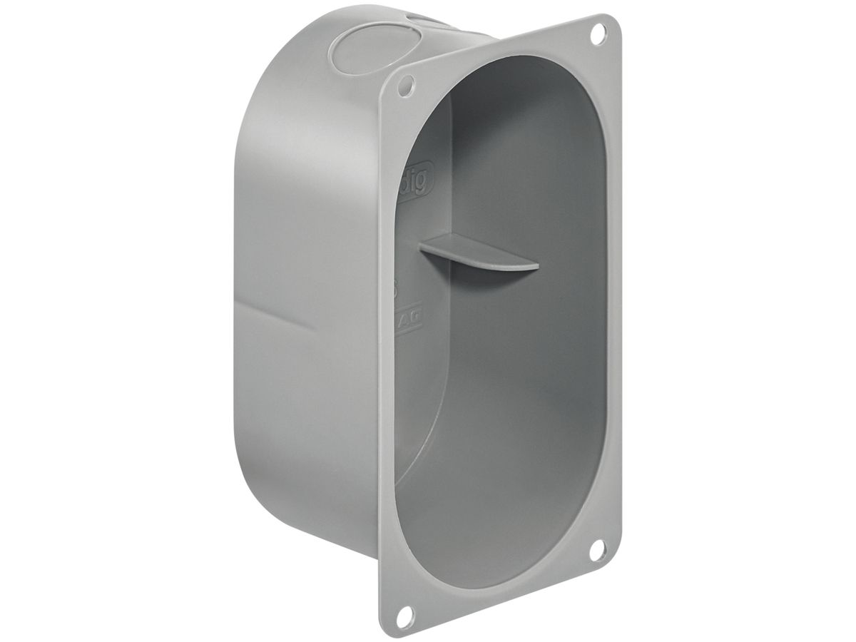 Hohlwanddose HSB Basic 2×1 grau, 64×120×50mm, m.Flansch GDP 850°C halogenfrei