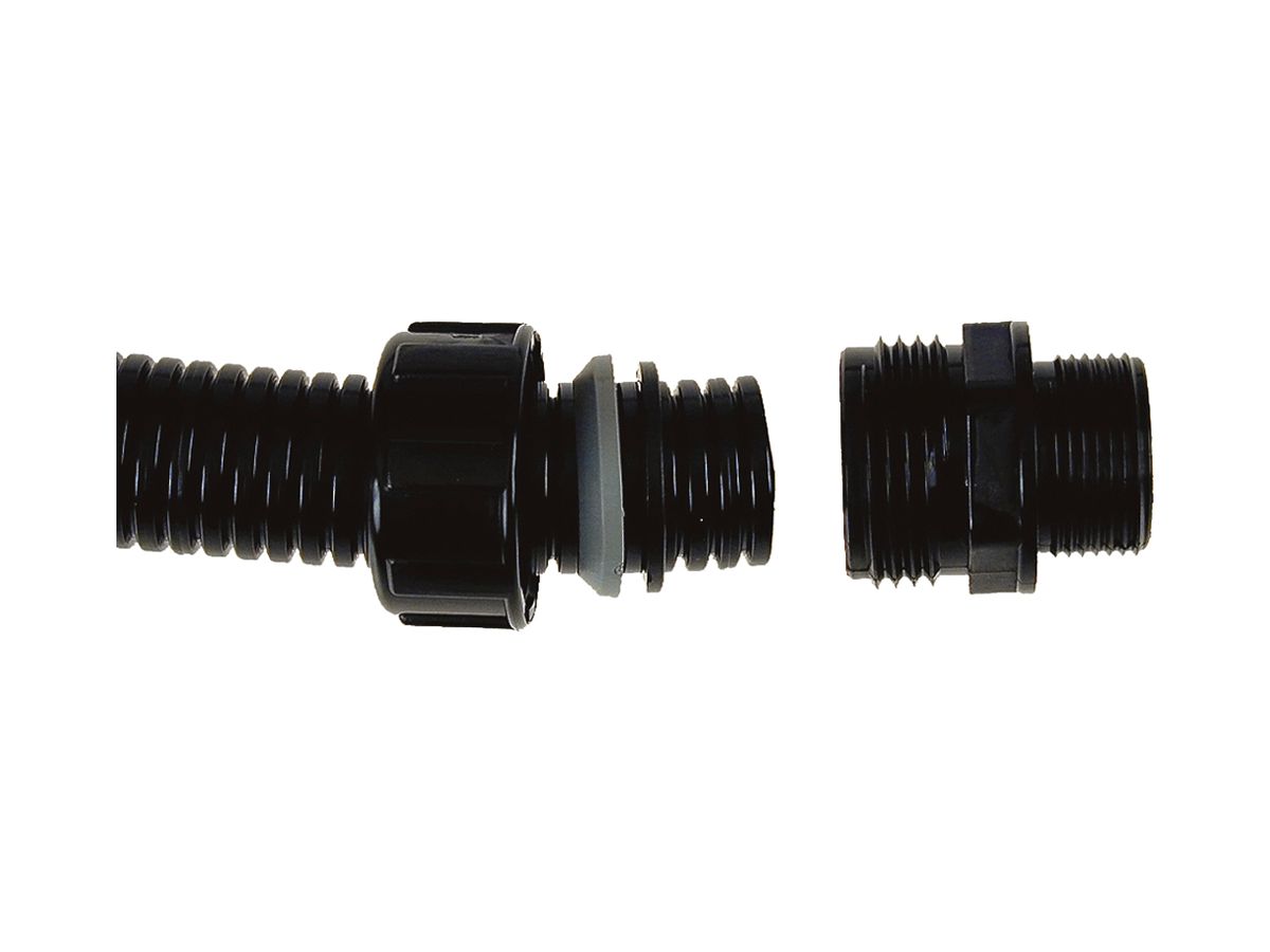 Anschlussnippel Adaptalok M32/29 schwarz