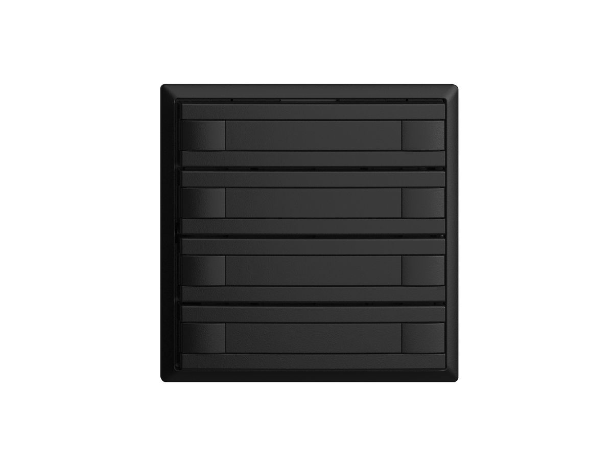 UP-Taster KNX 4-fach EDIZIOdue schwarz RGB ohne LED mit Papiereinlage