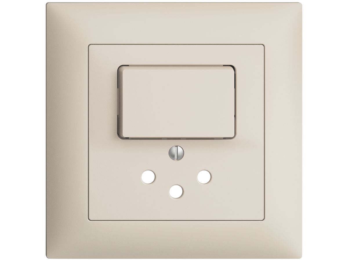 UP-Frontset, EDIZIOdue crema 88×88mm für KK mit 1 Taste+T12