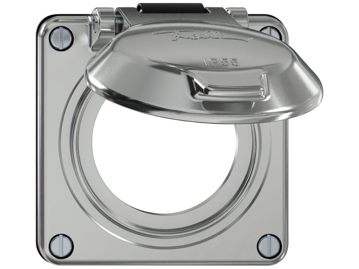 Oberteil ELEMENT SNAPFIX® m.Klappdeckel Achse und Spannfeder isoliert Ø53mm alu