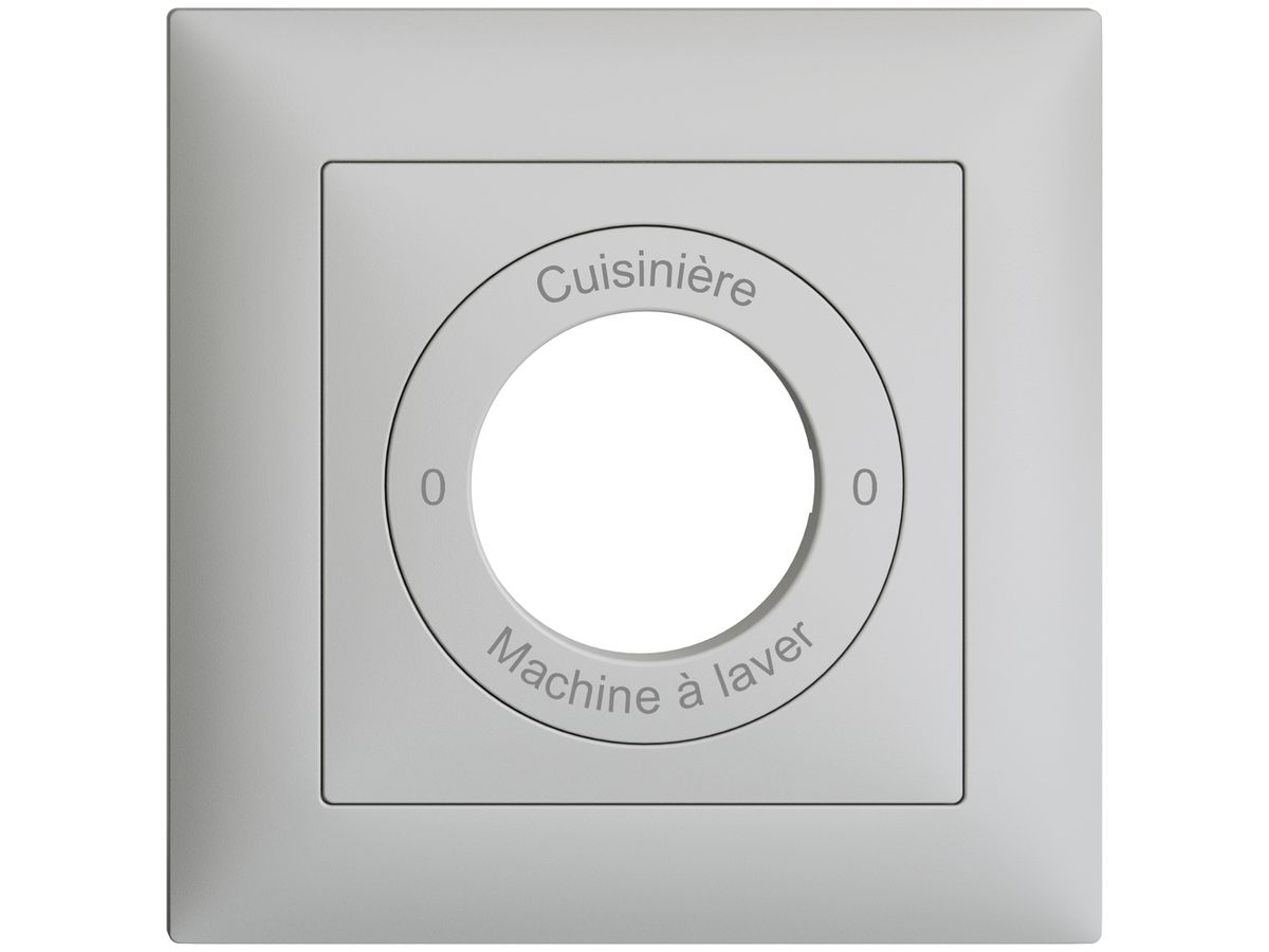 Frontset 0-Cuisinière-0-Machin à laver EDIZIOdue 88×88mm hellgrau