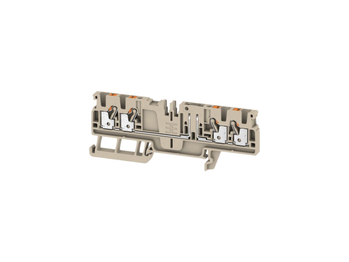 Messtrenn-Reihenklemme Weidmüller ADT W/O PUSH IN 2.5mm² 4 Anschlüsse TS35 beige