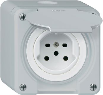AP-Steckdose robusto Typ 15 grau
