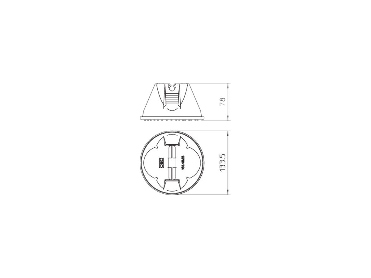 Dachleitungshalter Bettermann 6mm Typ 165 MBG-6SO für Flachdach