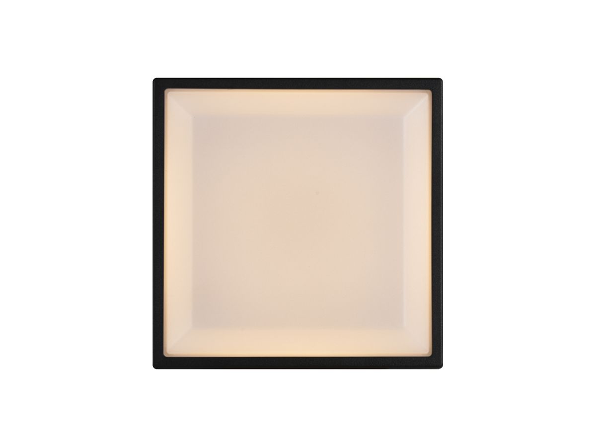 LED-Anbauleuchte Oliver Square 9W 600lm 2700K IP54 direkt 175×175×58mm schwarz