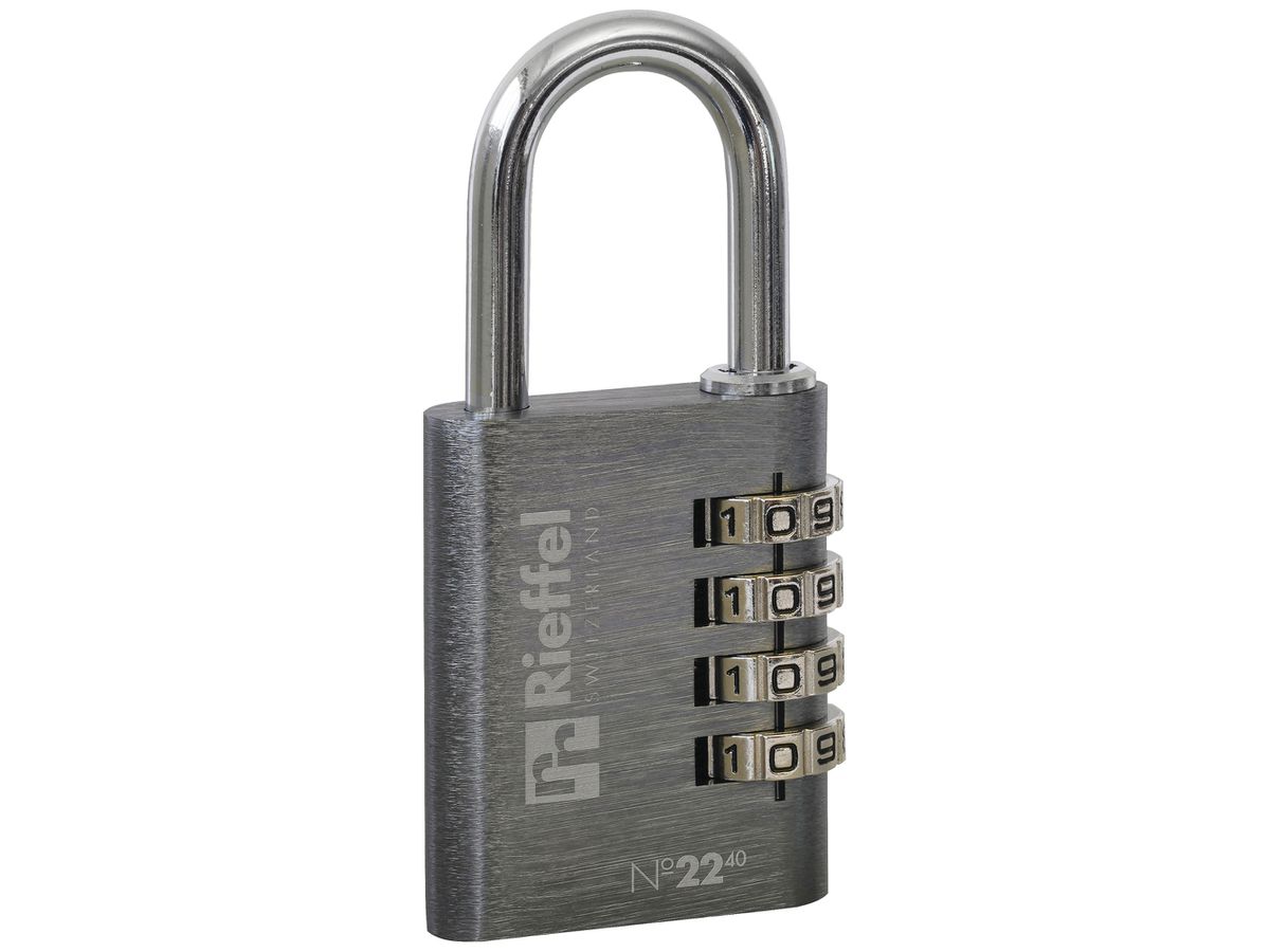 Vorhängeschloss Rieffel 22/40 Stahl 40×20mm grau