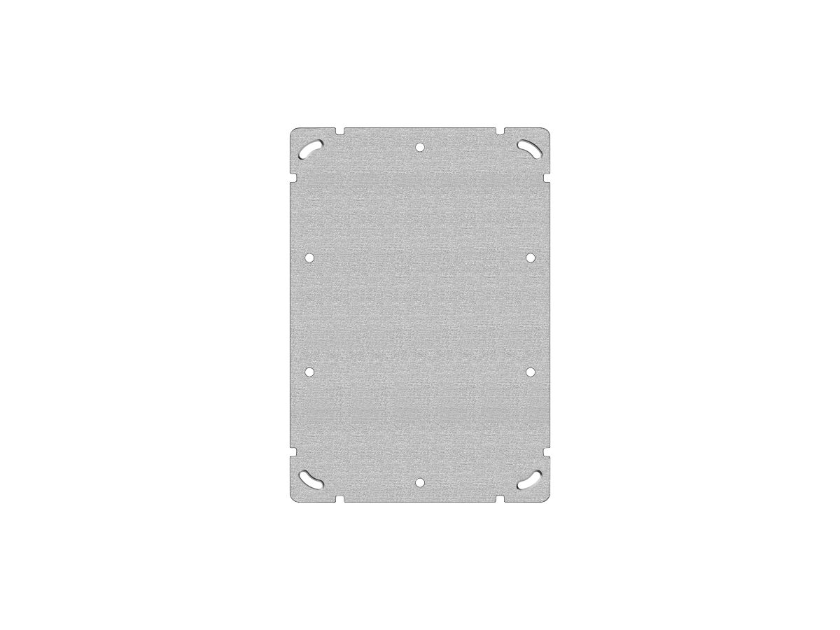 Befestigungsplatte Gr.3×2 137×197mm ohne Bohrung mit 10 Bef.-löchern