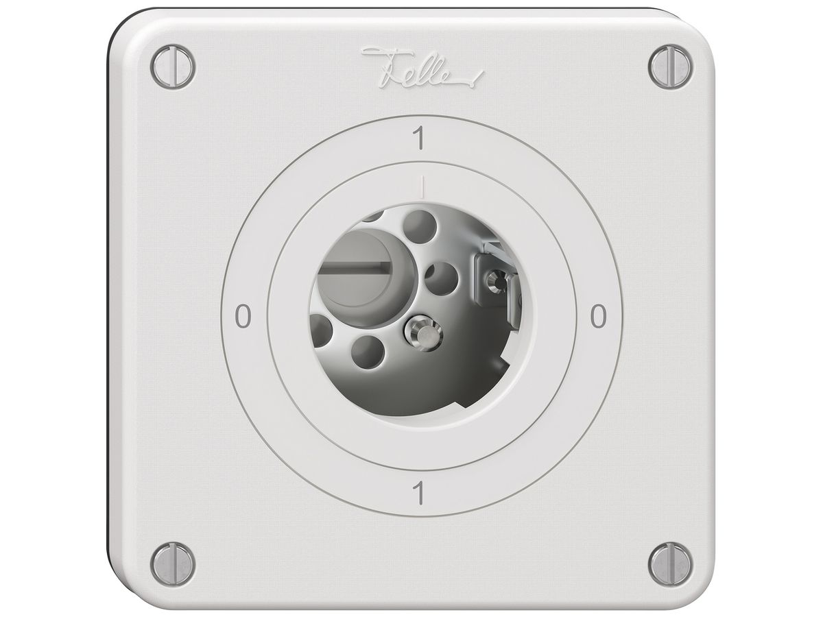 Schlüsselschalter NEVO SNAPFIX® Ausschalter 1-polig 16A 400V 0-1-0-1 ws