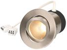 EB-LED-Spot maxLUCE DISC 230 7W 650lm 3000K IP44 MB DIM Ø80mm Nickel 36°